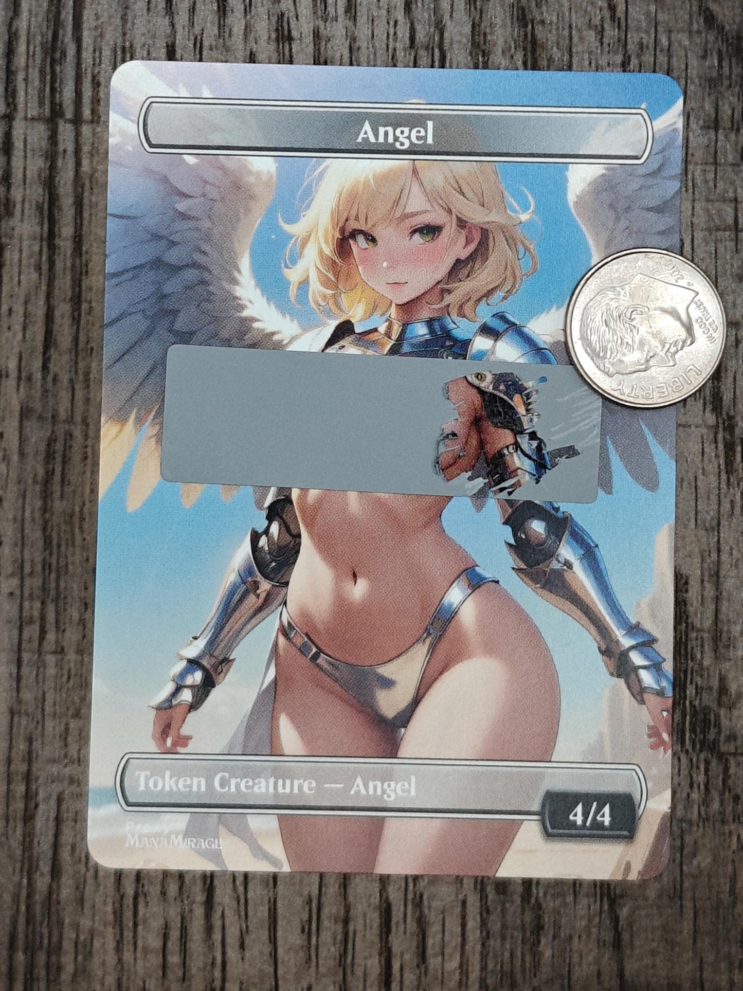 Angel Girl Scratch Off MTG Token