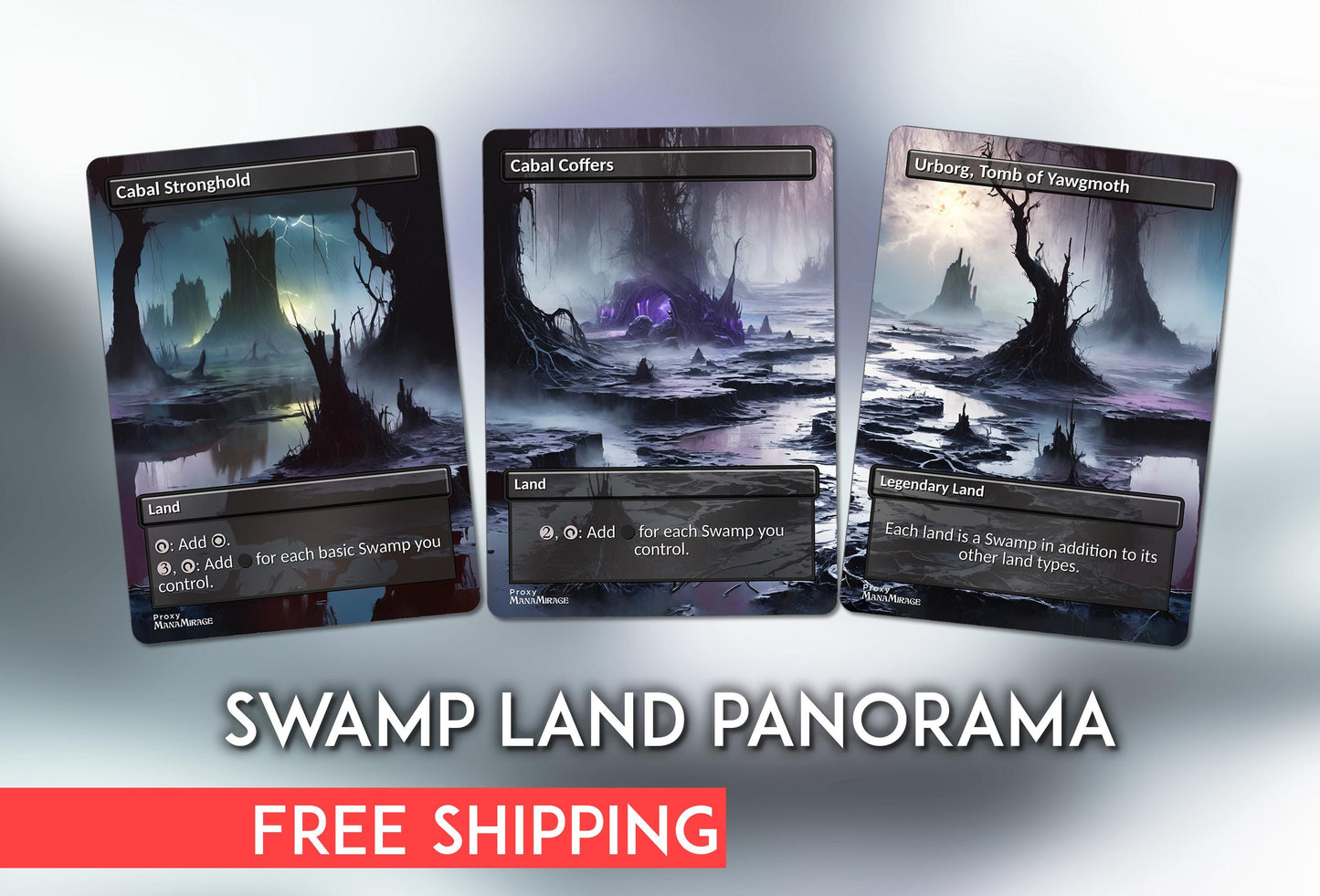 Swamp Lands Panorama Wraparound Urborg & Cabal Proxies