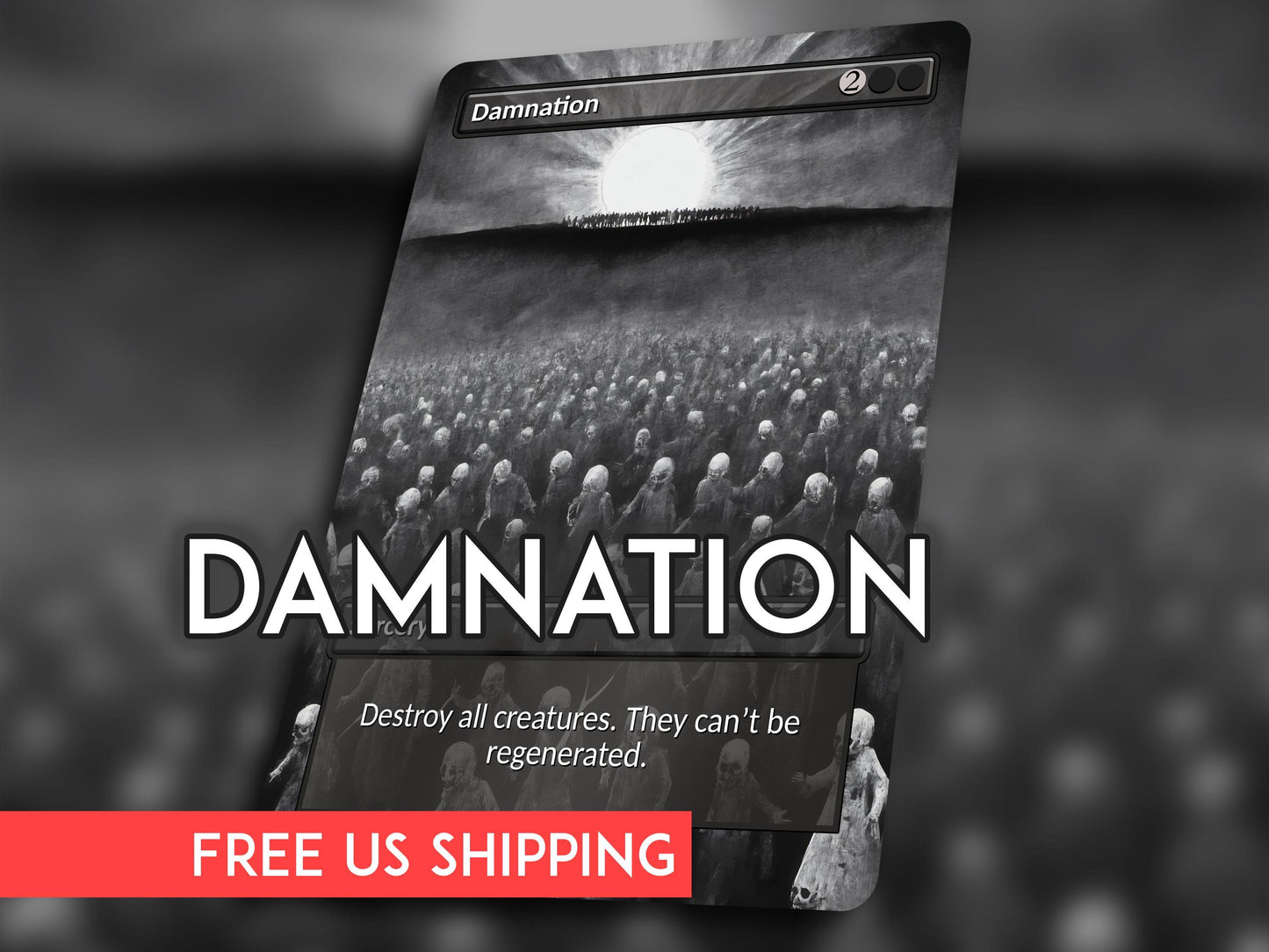 Damnation MTG Proxy Card: Original Artwork Commander Card