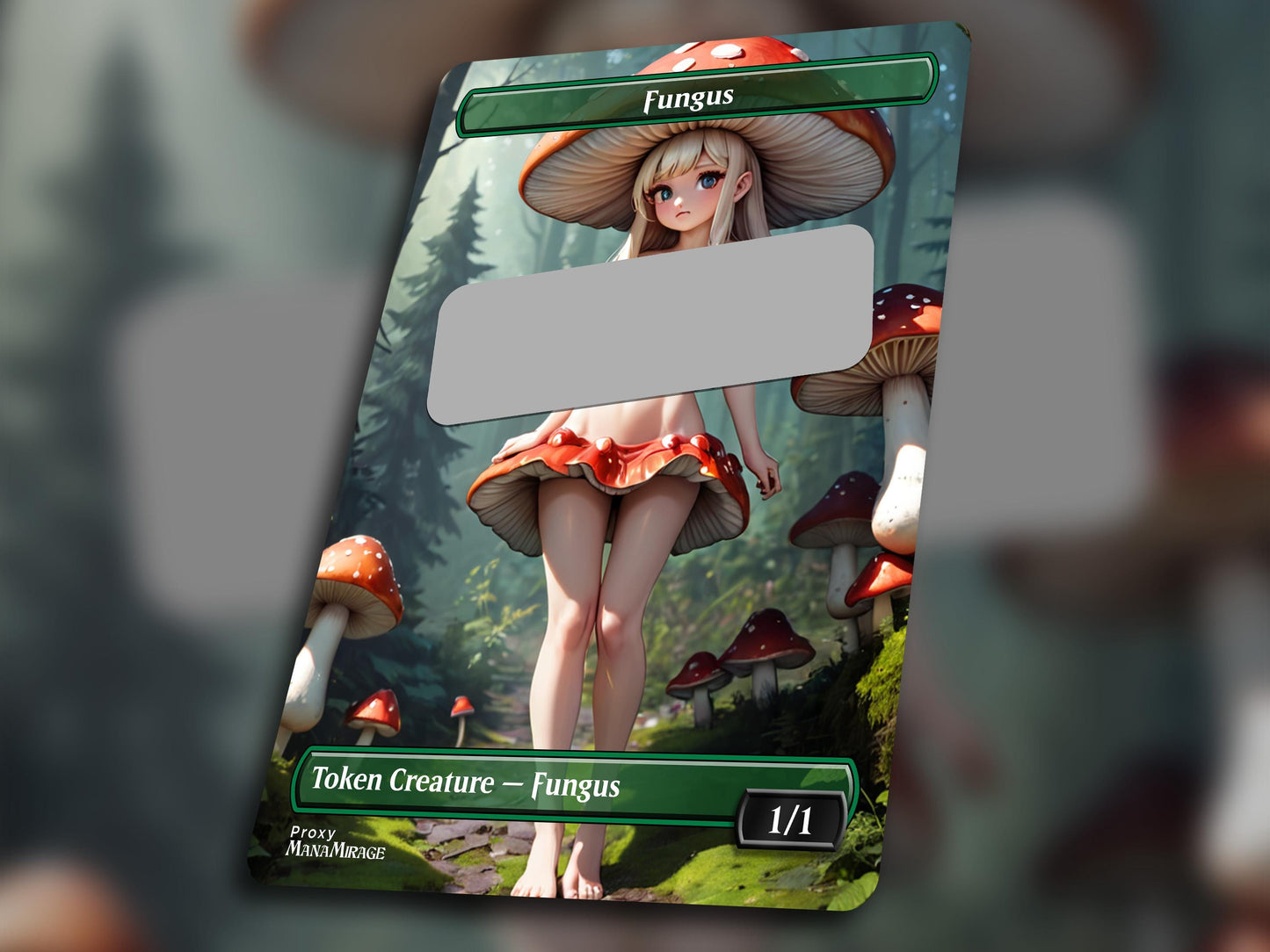 Fungus Girl Scratch Off MTG Token