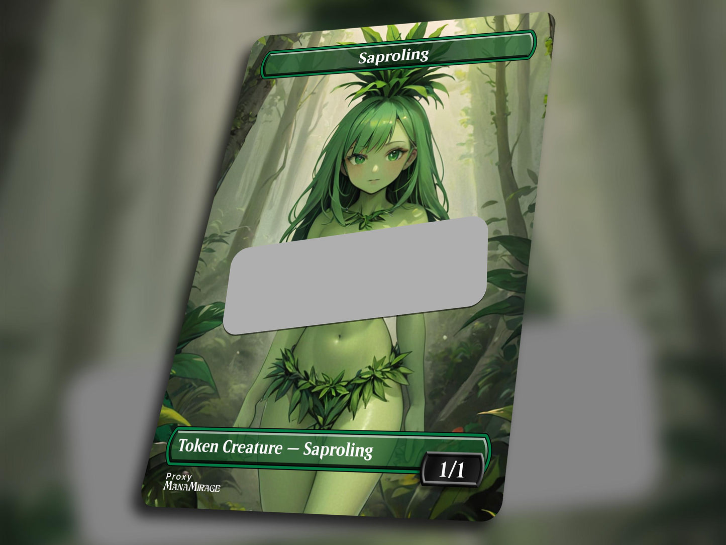 Saproling Girl Scratch Off MTG Token