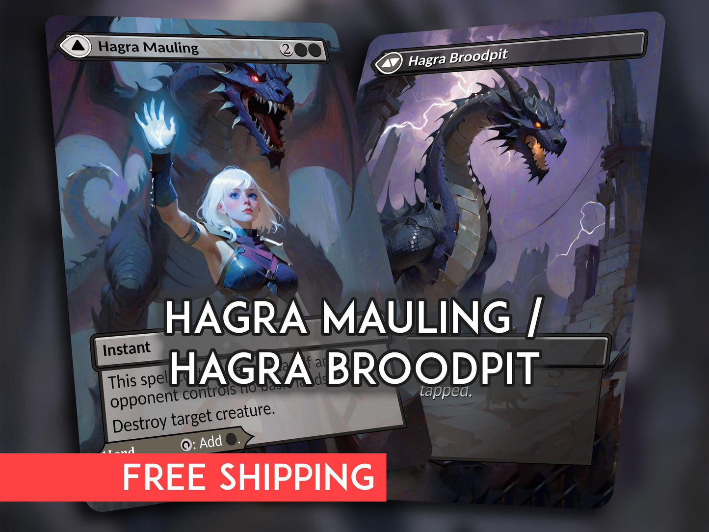 Hagra Mauling / Hagra Broodpit MDFC MTG Proxy