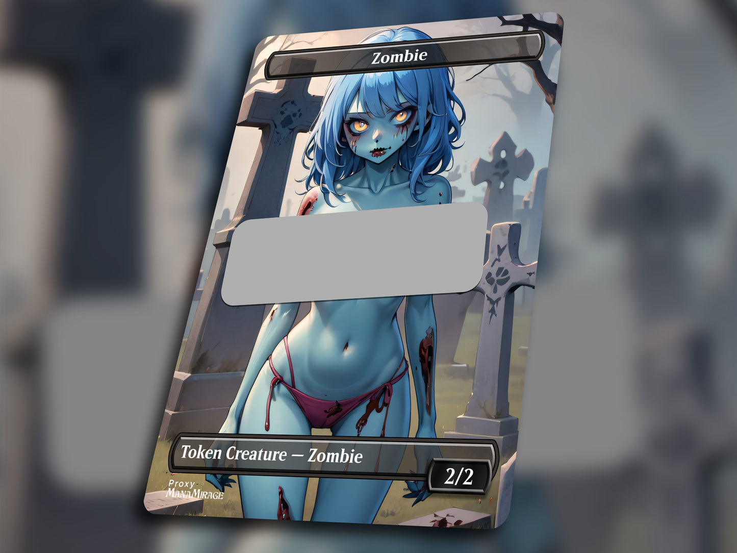 Zombie Girl Scratch Off MTG Token