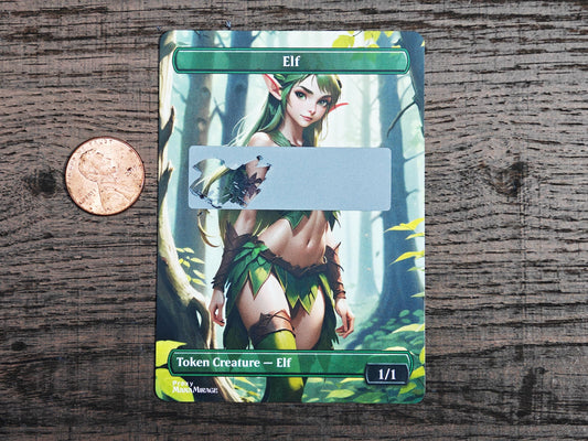 Elf Girl Scratch Off MTG Token