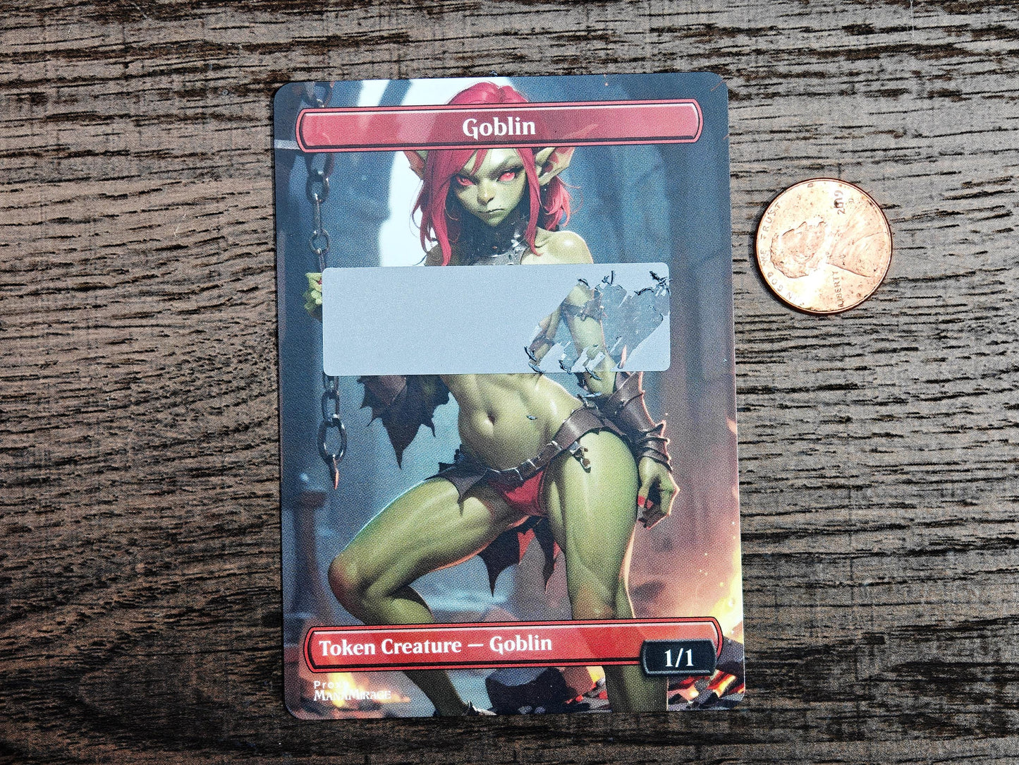 Goblin Girl Scratch Off MTG Token
