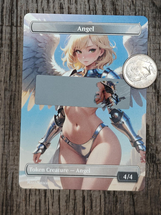 Angel Girl Scratch Off MTG Token