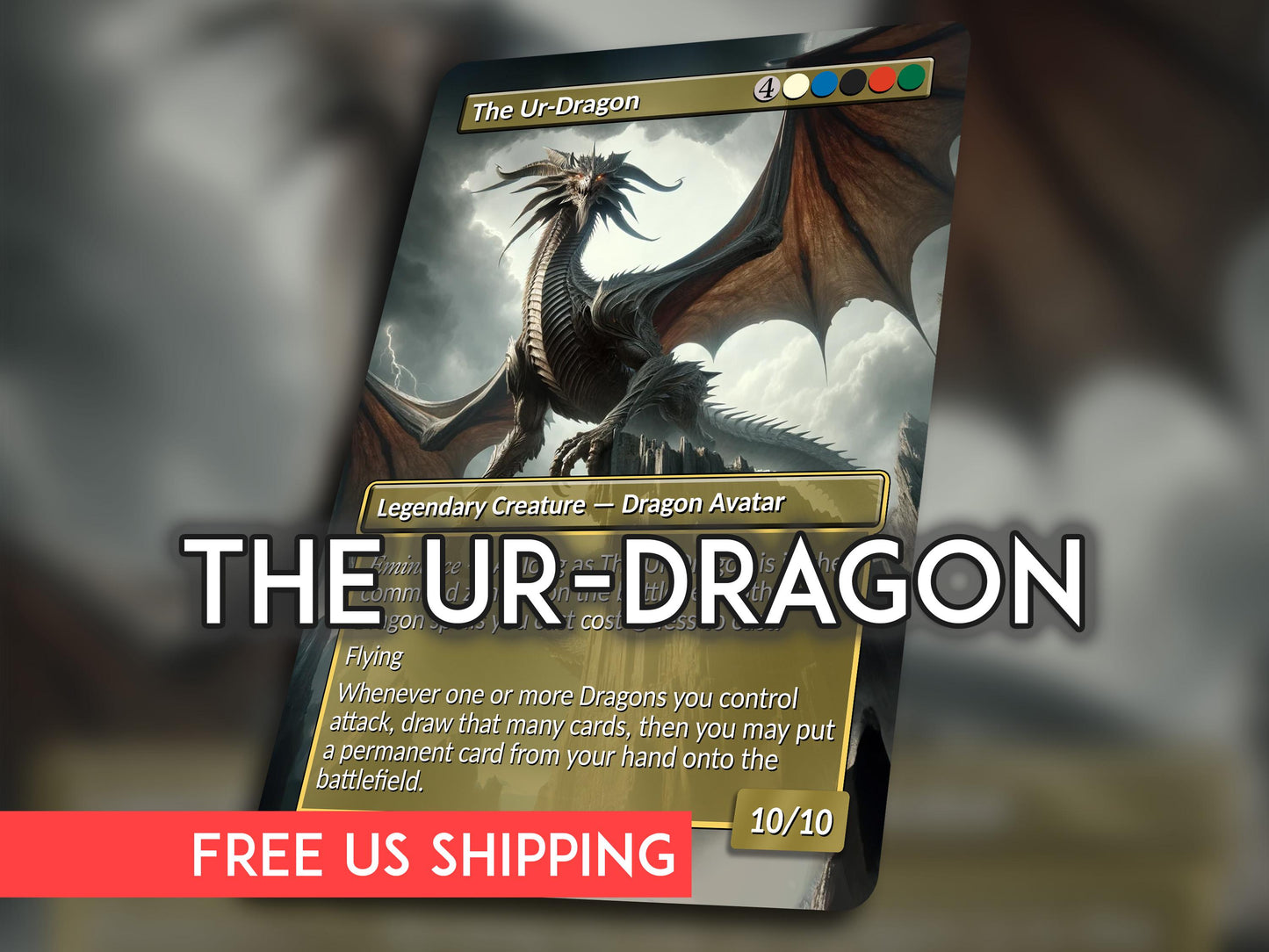 The Ur-Dragon MTG Proxy Card: Original Artwork