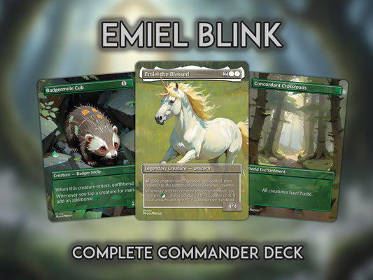 Emiel, The Blessed | Blink Commander Proxy Deck - 100 Cards