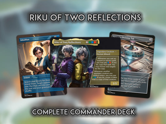 Riku, of Two Reflections | Collab with Absolute Cardboard | Commander Proxy Deck - 100 Cards