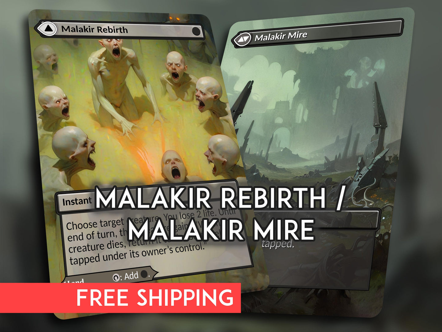 Malakir Rebirth / Malakir Mire MDFC MTG Proxy