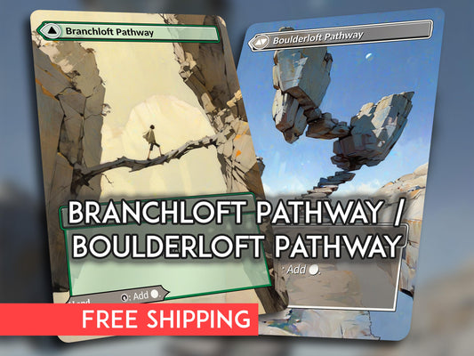 MTG Proxy Pathway Lands: Branchloft/Boulderloft, Double-Sided Cards